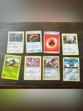 Lot of 8 Pokémon Trading Cards - Mixed Set with Energy Card & trainer